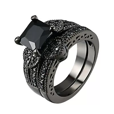 Women Ring Set Fashion Cubic Zirconia Bridal Engagement Square Gifts • $8.04