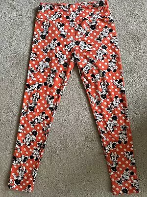 Lularoe Minnie Mouse Pink Leggings One Size Soft • $5