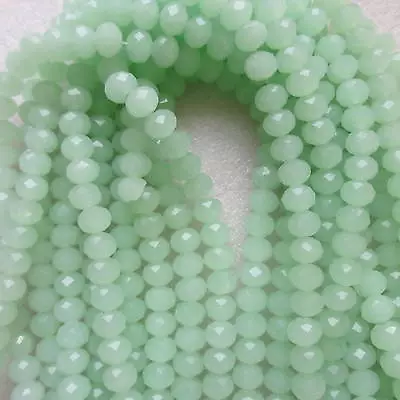 4mm 6mm 8mm 10mm AB Beads Beautiful Faceted Rondelle Glass Crystal In Strings • £3.19