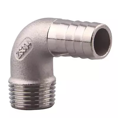 5/8  Hose Barb X 1/2  Male NPT Stainless Steel 90 Degree Elbow- Home Brew Pip... • $19.68