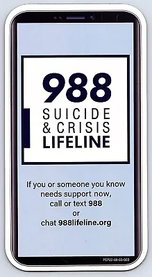 🟦 Cell Phone Shaped Magnet: 988 Suicide & Crisis Lifeline - There Is Hope 🟦 • $4.99