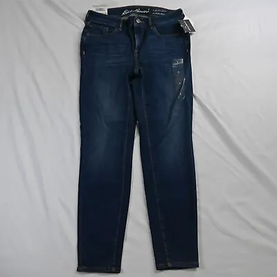 NEW Eddie Bauer 6 Slightly Curvy Skinny Ankle Dark Stretch Womens Denim Jeans • $14.99