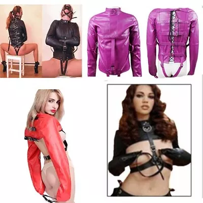 $39.89 • Buy Women Sexy Asylum Straight Jacket Body Harness Catsuit Costume Clubwear Armbiner