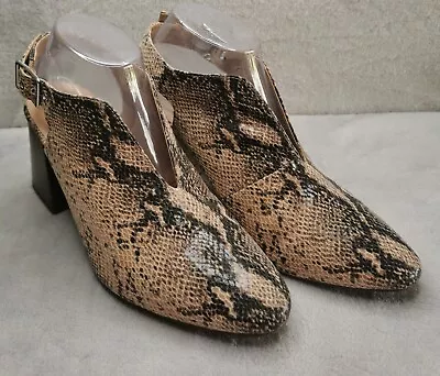 BNWT Women's M&S Collection Insolia Snake Print Vegan Slingback Shoes UK7 SH24 • £17.99