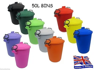 £14.95 • Buy Coloured Bin 50l Litre Ideal For Animal Feed / Horses / Cats / Dogs / Birds