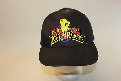 VTG Mighty Morphin Power Rangers Black Snapback Hat Cap High Point Tag Child Sz • $9.99