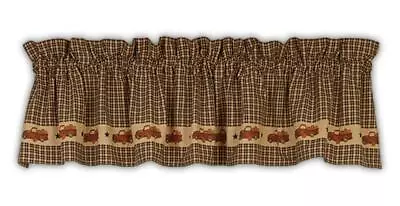 AUTUMN TRUCK Fall Pumpkins Window Valance 72  X 14  By The Country House • $20.99