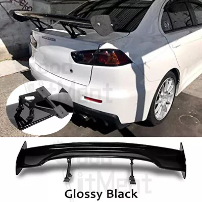 For Mitsubishi Lancer 46  GT Style Rear Spoiler Boot Trunk Racing Wing Lip Black • $214.11