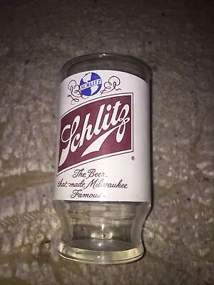 Vintage Schlitz Beer Drinking Glass Cup Tall Vintage • $9.79