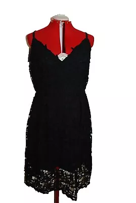 $50 • Buy CITY CHIC ~ Classy Guipure Lace Black Dress - Size S/Au 16 ~ EXCELLENT CONDITION