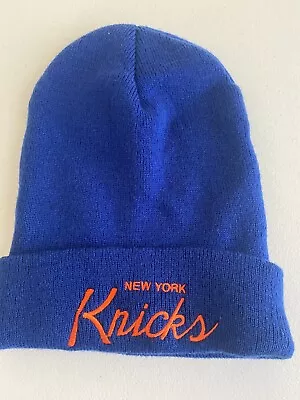 Mitchell And Ness NBA New York Knicks Blue Knit Beanie Winter Hat • $16.99