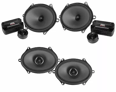 Pair MTX THUNDER681 5x7 /6x8  360w Component Speakers+(2) 6x8  Coaxial Speakers • $263.92