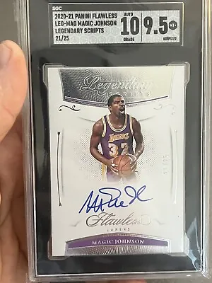 2020-21 Panini Flawless Legendary Scripts Magic Johnson Signatures /25 Auto 10  • $399