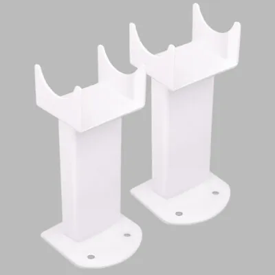 Modern Oval Column Designer Radiator Support Legs Floor Mounting Feet Kits White • £16.99