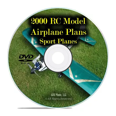 2000 Remote Control RC Radio Model SPORT Aircraft Plans Scale Guides DVD I26 • $11.95