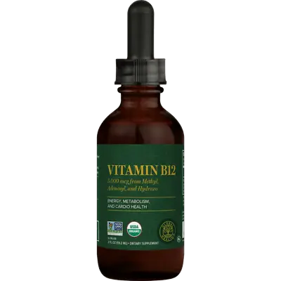 Vitamin B12 5000 Mcg 3-in-1 Organic Liquid Vitamin B12 60-Day Supply (2 Oz) • $34.95