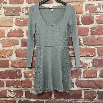 Victorias Secret Sweater Dress Womens Small Gray Lightweight Pointelle Accent • $21.24