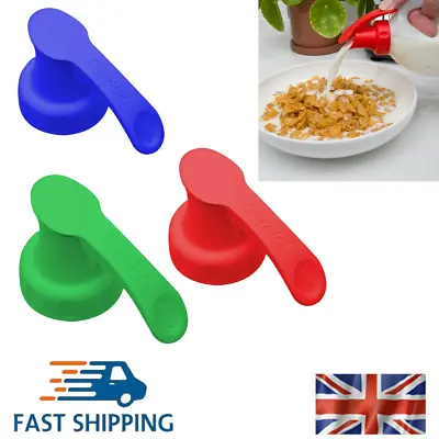 Milk Pourers Topster Plastic Top Bottles Red Green Blue Fits Plastic Milk Bottle • £13.99