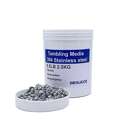 Besucce 5.5 LBS Stainless Steel Shot Stainless Steel Tumbling Media Stainle... • $68.58