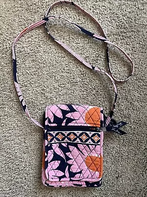 Vera Bradley Crossbody Wallet Purse Organization Bag Pink Blue Orange  Design • $9