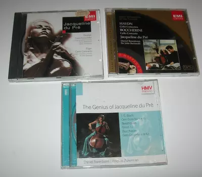 Jacqueline Du Pre 3 Cd Bundle - The Genius Of Jacqueline Du Pre - Cello Concerto • £6.99