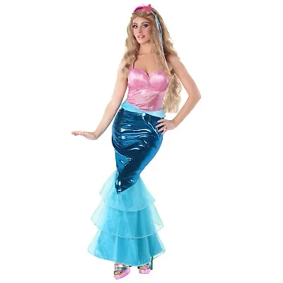 Womens Little Mermaid Costume Ladies Princess Dress S - XL Fairytale Halloween • $39.95