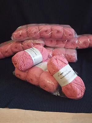 5 X 200g Balls Knit & Purl Recycled Cotton Yarn Pink Dusk Knitting Crochet Wool • £10.99