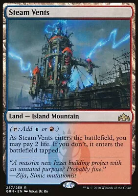 MTG Steam Vents Guilds Of Ravnica Magic The Gathering Card - NM/M PACK FRESH • $13.45