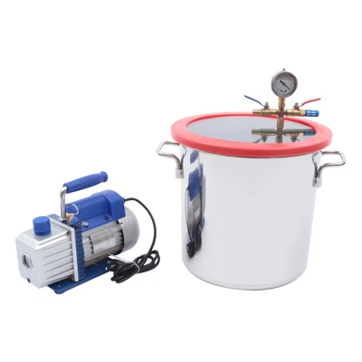 $155 • Buy Vacuum Chamber With Pump Stainless Steel Vacuum Degassing Chamber 5 Gallon 
