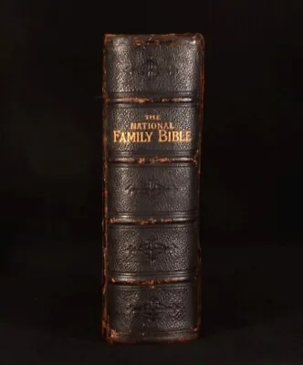 £487.50 • Buy C1880 National Family Bible Brass Clasps Illustrated