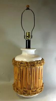 Large MCM  ROPE LAMP  YACHT BOAT House TIKI Hollywood PALM BEACH Glam • $212.40