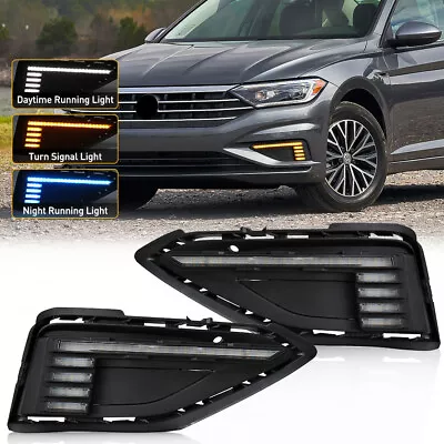 For Volkswagen VW Jetta 19-21 DRL Daytime Running Driving Fog Light Turn Signal • $87.39