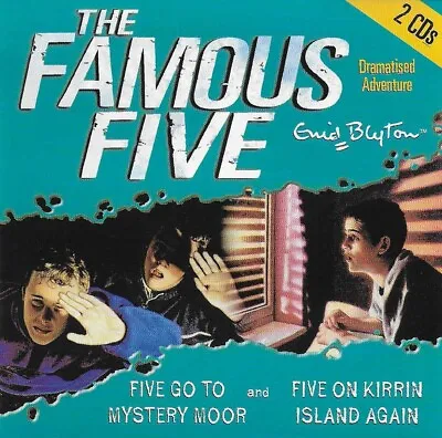 ENID BLYTON - Famous Five Go To Mystery Moor & On Kirrin Island - CD Audio Book • £9.99