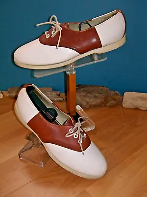 1980s Vintage  Polo By Ralph Lauren  Brown/white Saddle Shoes Mens 8 1/2 D • $88