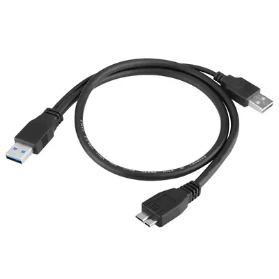 USB 3.0 A Male To USB 3.0 With 2.0 Male Extral Power Data Y Splitter Cable • $7.49