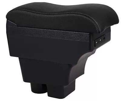 Car Armrest Arm Rest Centre Console Storage Box With USB For Skoda Fabia 08 - 14 • $60.49