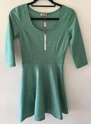 BNWT Wal G Green Skater Dress M/L • £7.95