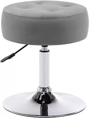 Velvet Vanity Stool Chair Swivel Makeup Stool Adjustable Round Ottoman Bench • $59.99