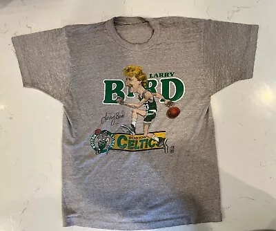 Vintage Larry Bird Boston Celtics Caricature T-Shirt Men’s Medium Super Soft • $39.99