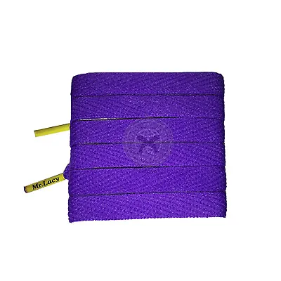 Mr Lacy Flatties Colour Tips - Violet & Yellow Shoelaces (130cm Length) • £4.99