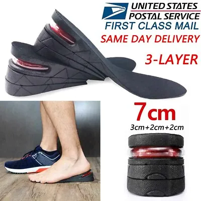 Invisible Height-increasing Insole 3 Layers 7 Cm Height Men And Women Universal  • $8.98