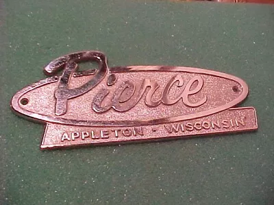 Pierce Fire Truck Emblem Appleton Wi.  Off Truck Usa Ship Only Nice • $175