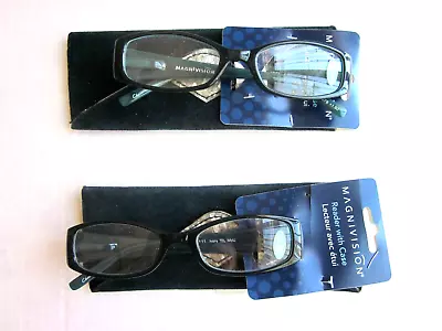 CLOSEOUT!!!  Magnivision Reading Glasses 'Ivory' W/Case +1.50 - 2 Pairs MSRP $31 • $5.95