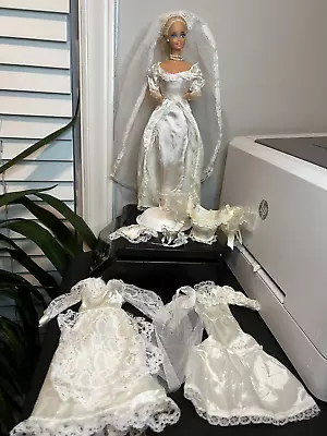 Vintage Barbie 1980s Fantasy Wedding Doll With Wedding Clothing Lot • $20