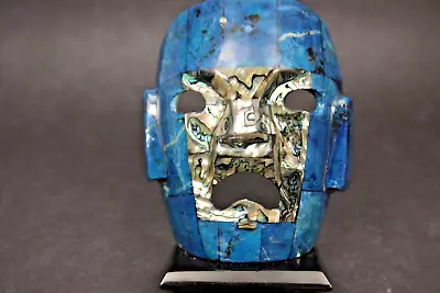 Vintage 6 Inch Mayan/Aztec Style Abalone Mexican Ceremonial Mask Folk Art • $39.95