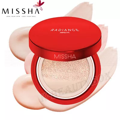 MISSHA Radiance Perfect Fit Cushion 15g SPF30 PA++ 15g 4 Color BB Cushion KOREA • $21.96