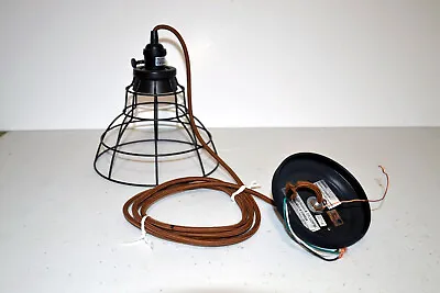 Lot Of 14 Reproduction Vintage Style Industrial Pendant Light Bulb Cage Lamps • $75