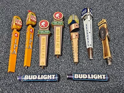 Lot Of 9 Beer Tap Handles Long Trail / Samuel Adams / Bud Light / Yuengling • $99.99