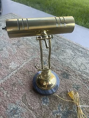 Vintage Marble Base Solid Brass Desk Lamp FULLY Adjustable • $48