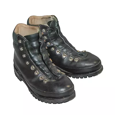 Vtg RAICHLE Men's 11 M Hiking Boots 8586 140 Black Green • $59.95